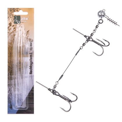 Zite Fishing Hecht Gummifisch-System L 13cm Blei 10g - ideal für Hechtköder 21-26 cm