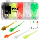 Zite Fishing Gummiwürmerset mit Tungstenhaken Runder Kopf