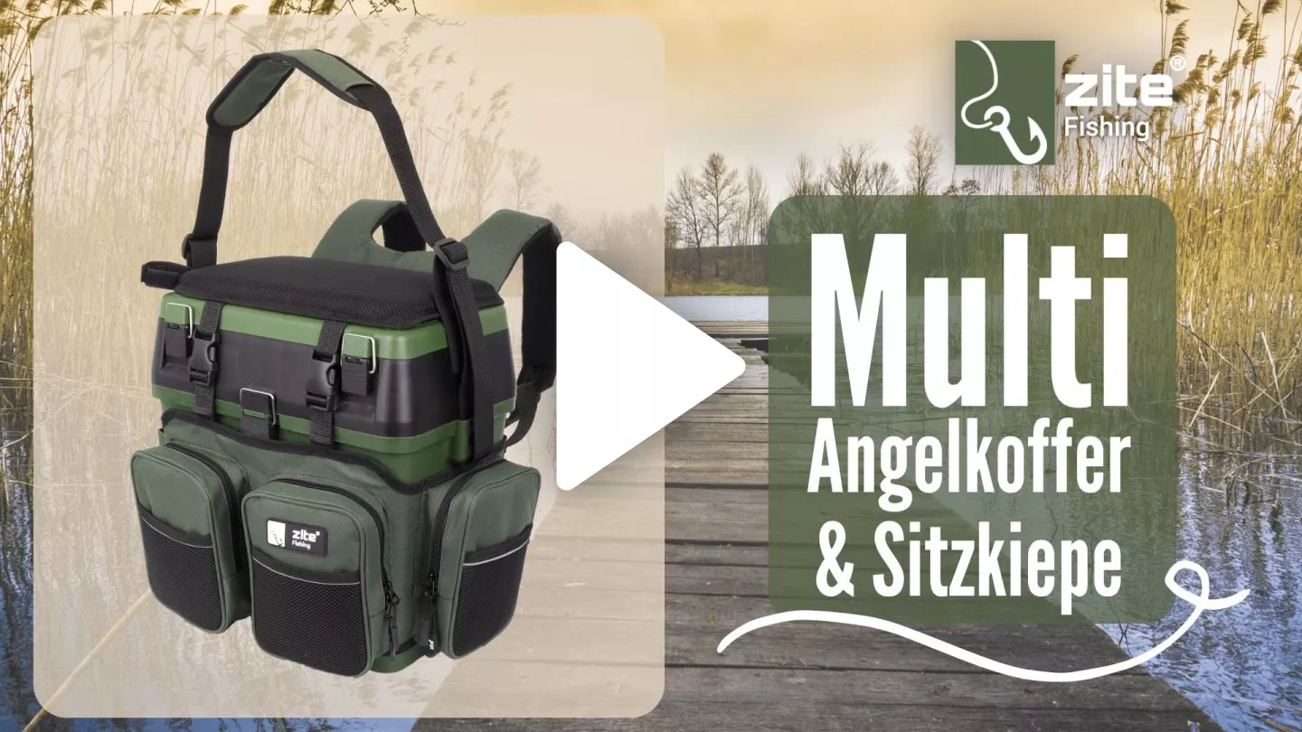 Zite Fishing Multi Angel-Koffer-Rucksack & Sitz-Kiepe in 1 - Inklusive 4  Tackle-Boxen für Angelzubehör im Deckel : : Sport & Freizeit